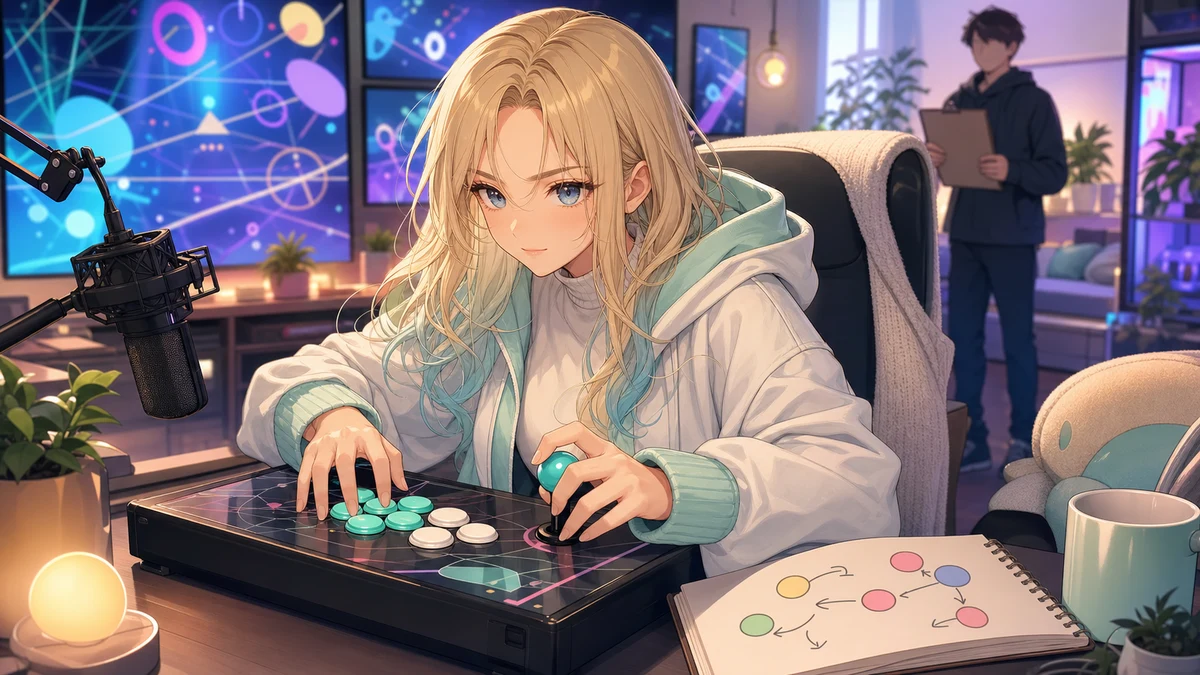 藍沢エマ『スト6』大谷コーチングから次鋒カスタムへ 対策確認と実戦でスクリム前の課題が見えた4時間 のV-BUZZ独自アイキャッチ