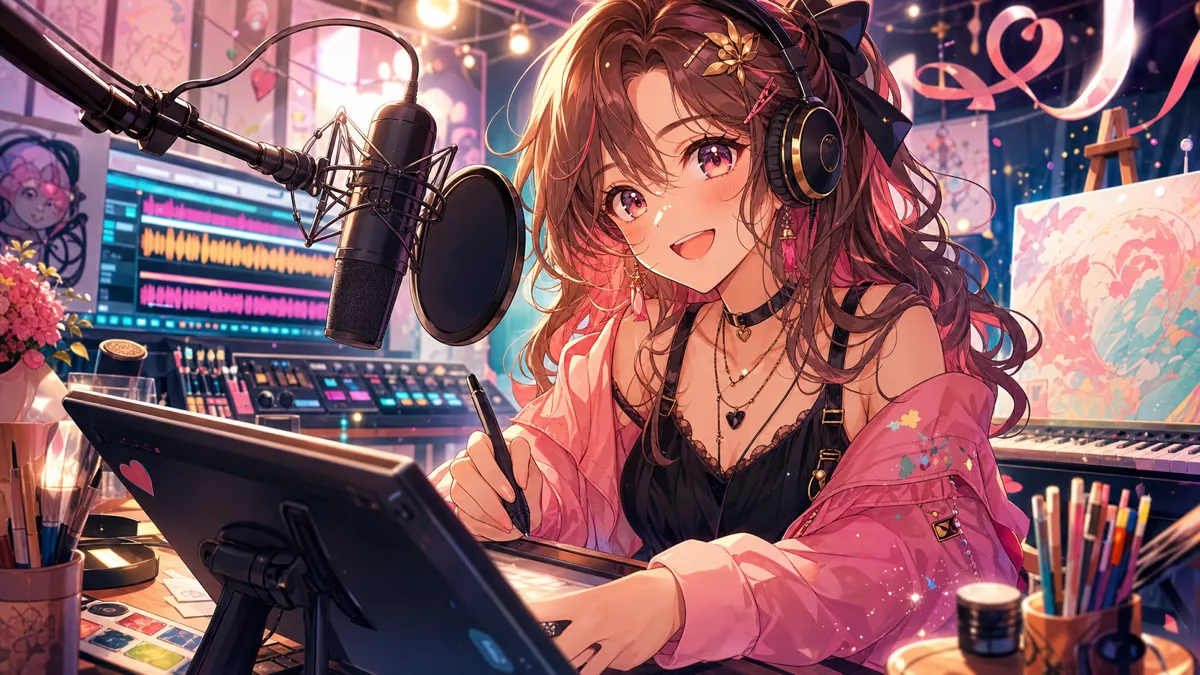 甘音あむ、『ワールドイズマイン CPK! Remix』歌って描いてみたを公開 歌声と本人イラストでカバーの表情を広げる のV-BUZZ独自アイキャッチ