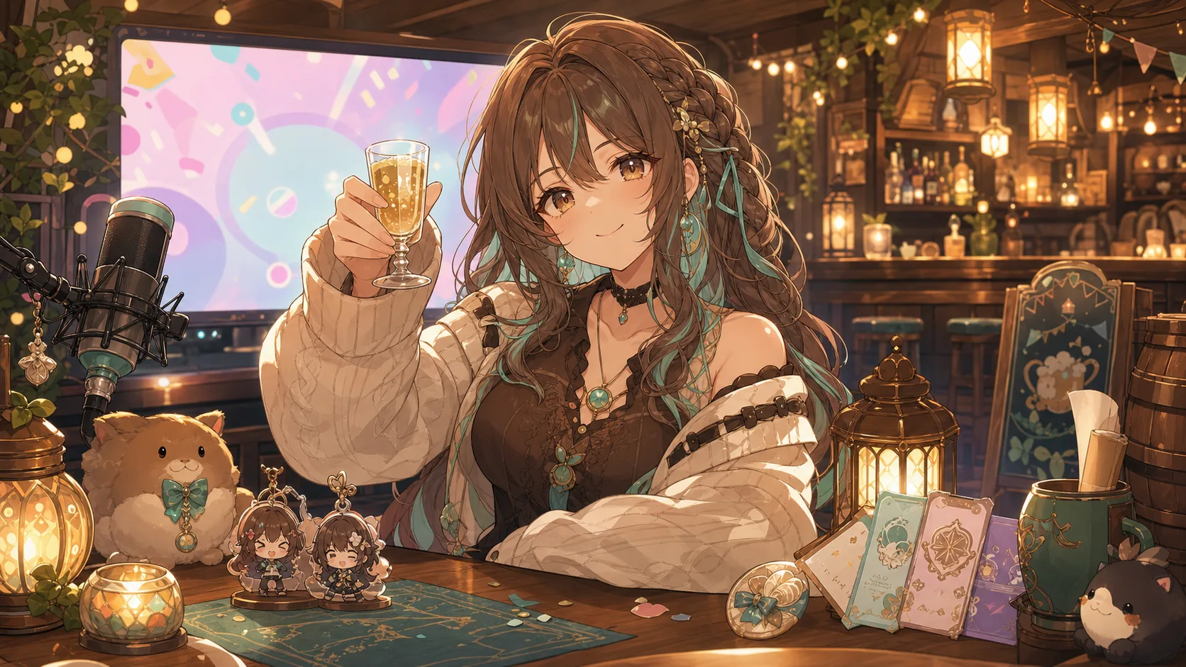 雨庭やえ、3周年配信で新KV公開 『出張版!居酒屋雨庭 大宴会』前日案内までつないだ節目の回 のV-BUZZ独自アイキャッチ