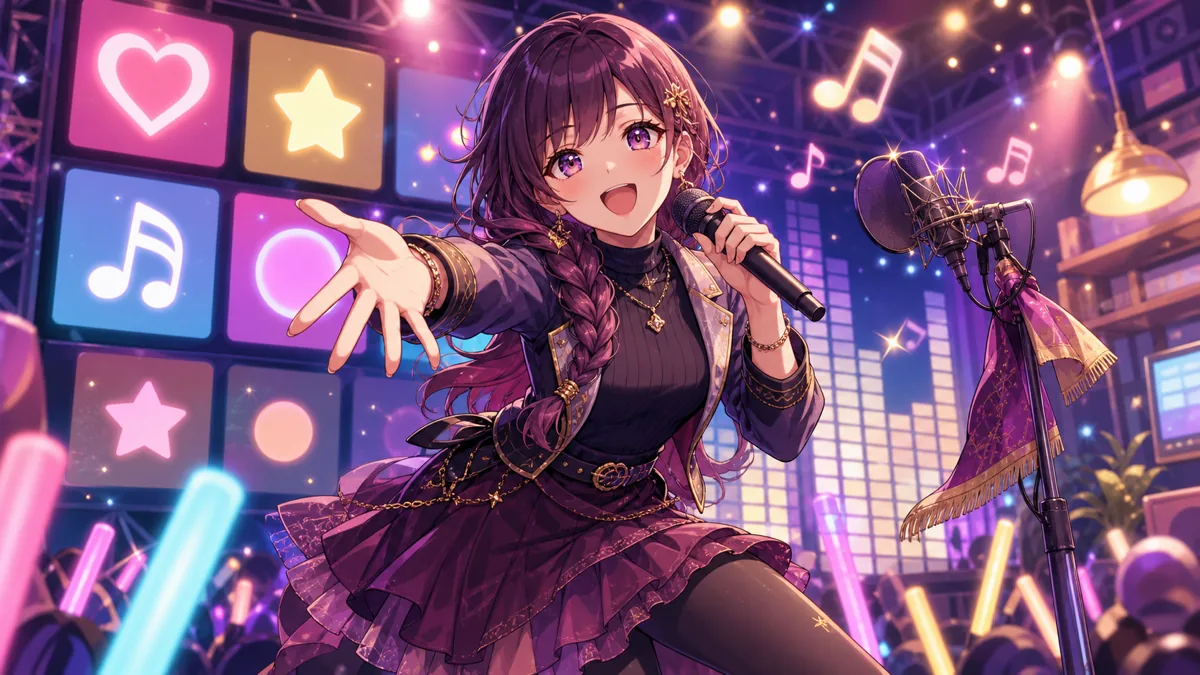 アニソンとボカロを歌うステージ風サムネイルイメージ