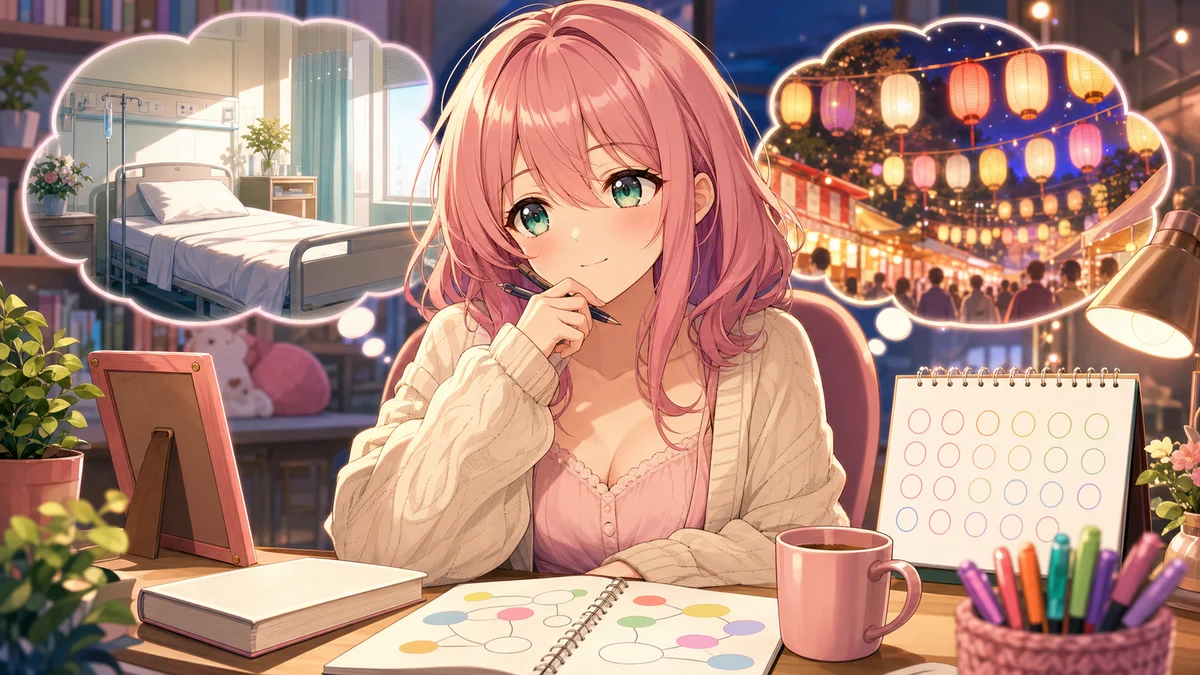 爆走蛇亜 桃葉*桃爾『君が望む永遠』#18、まゆまゆルートで病院と祭りへ 記憶不安と三人デートを読む4時間半 のV-BUZZ独自アイキャッチ