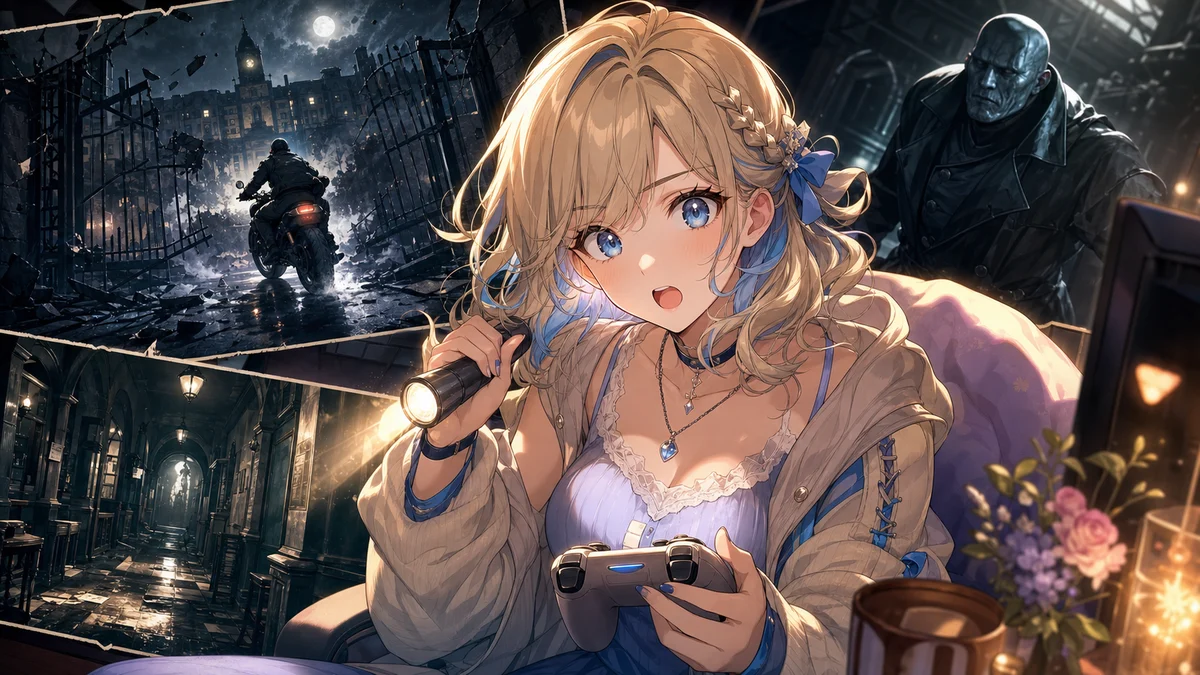えりー『バイオハザード レクイエム』#6、RPD帰還とタイラント再戦で悲鳴と突破が重なった2時間半 のV-BUZZ独自アイキャッチ