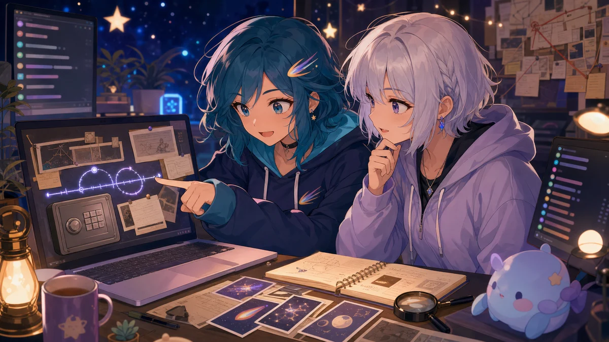 星街すいせい×白上フブキ『シュタゲ』オンライン謎解き、こんこめっとで時間を戻しながら未来を変えた3時間 のV-BUZZ独自アイキャッチ