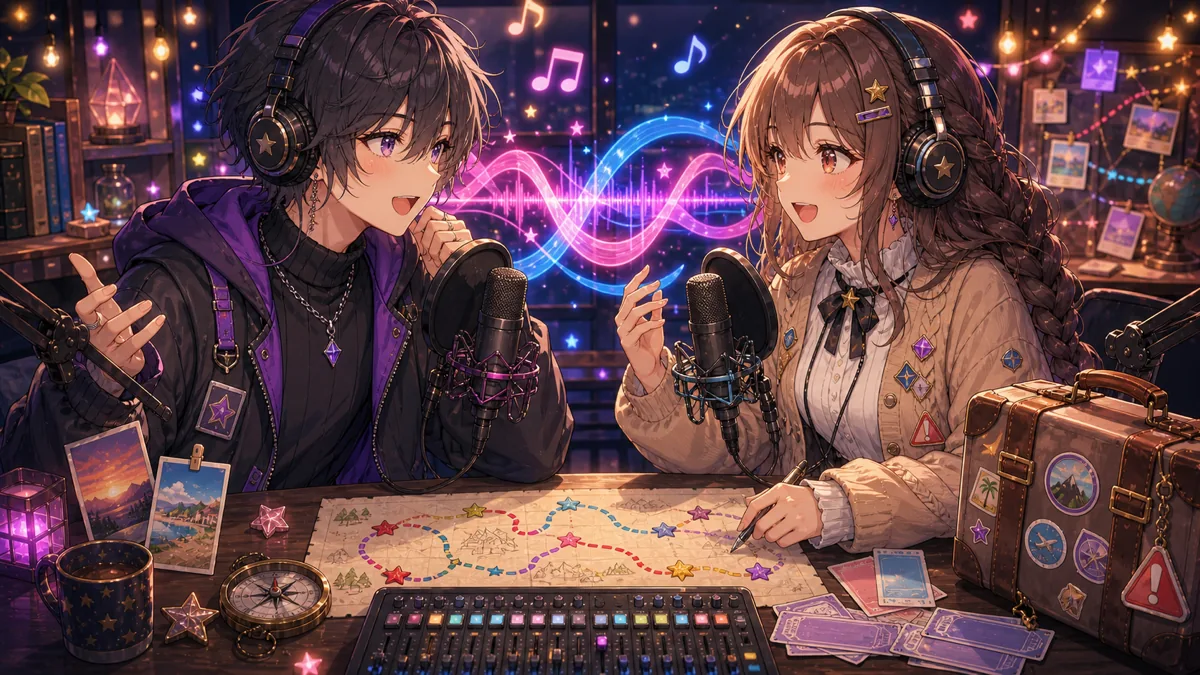 超DaNgerの掛け合いを抽象的に描いたデュエット収録スタジオ