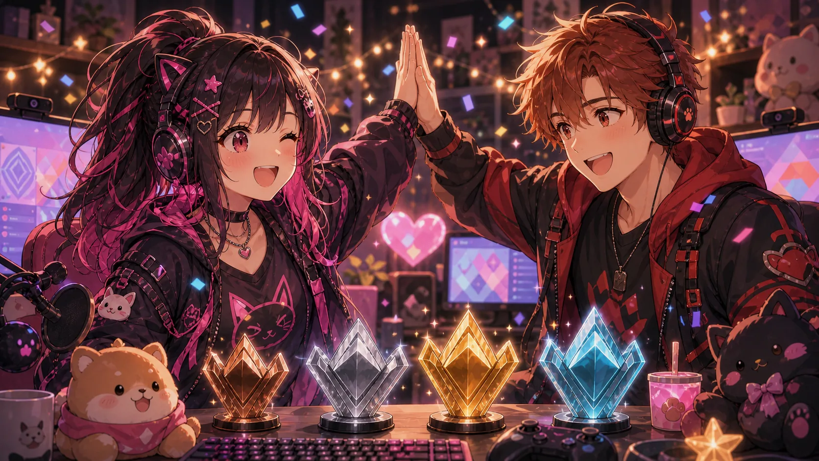 石狩あかりと那和ツムグのAPEXランク配信 雑な誘いからプラチナ到達まで会話でつないだ夜 のV-BUZZ独自アイキャッチ