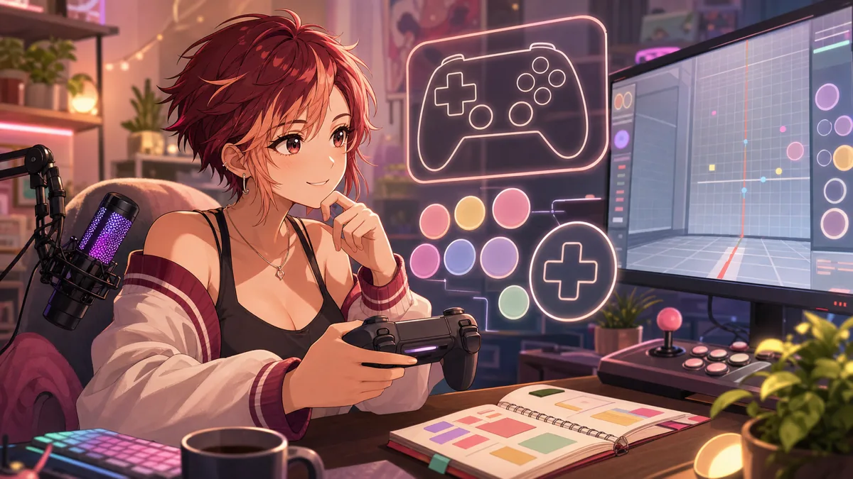 モダン操作でボタン配置を確認するゲーム配信のイメージ