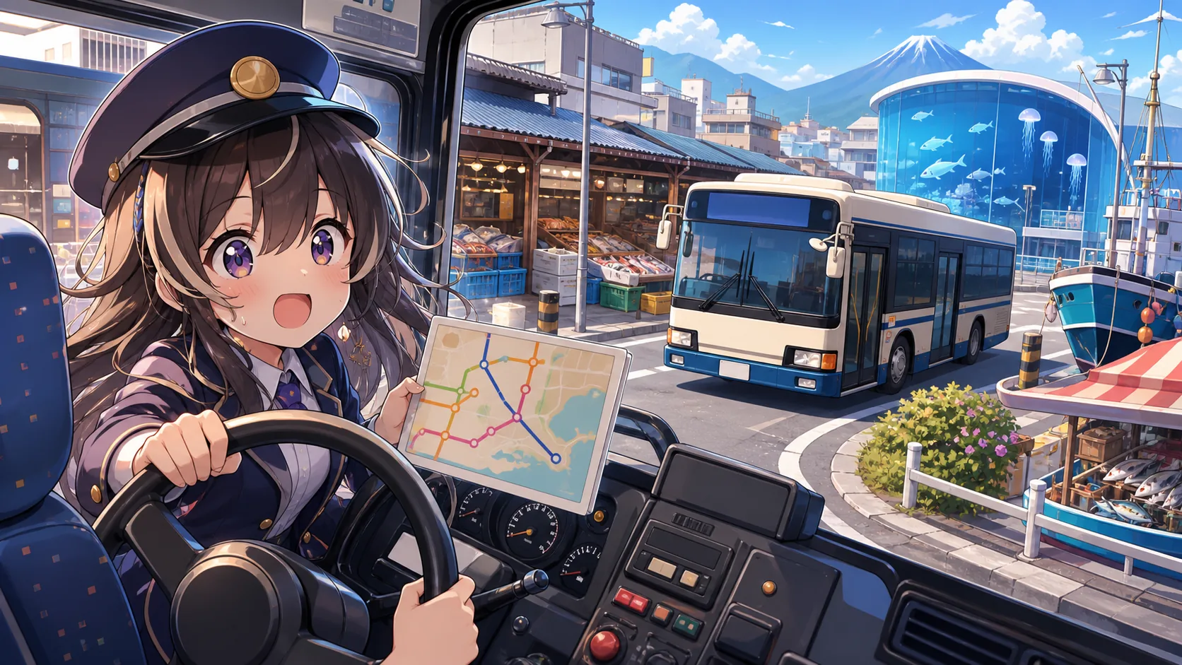 儒烏風亭らでん、『OMSI 2 プロジェクト沼津』PR配信でバス運転に挑戦 深海水族館や港町の再現度も紹介 のV-BUZZ独自アイキャッチ