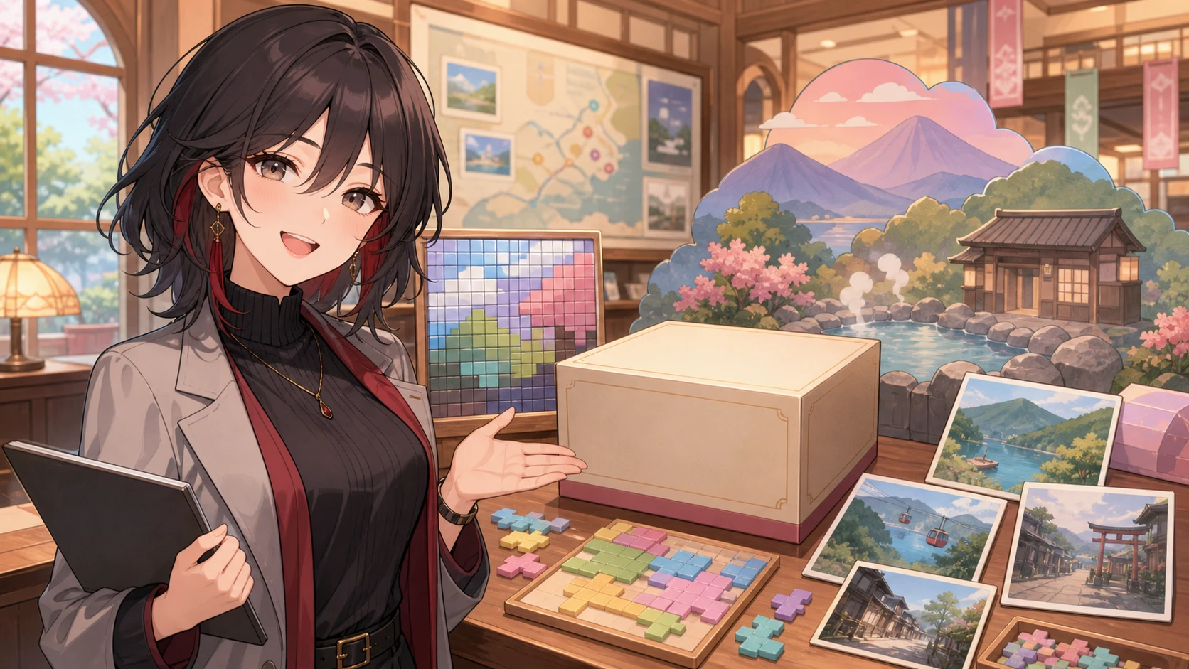 儒烏風亭らでん『ピクセルミュージアム』箱根探訪編の同梱版コレクションBOXを告知 クイズで引っぱった続報配信 のV-BUZZ独自アイキャッチ