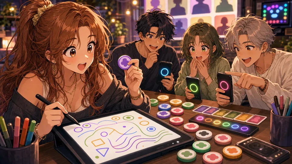 AIを欺くために絵の情報量を調整するちゃりーんコラボのイメージ