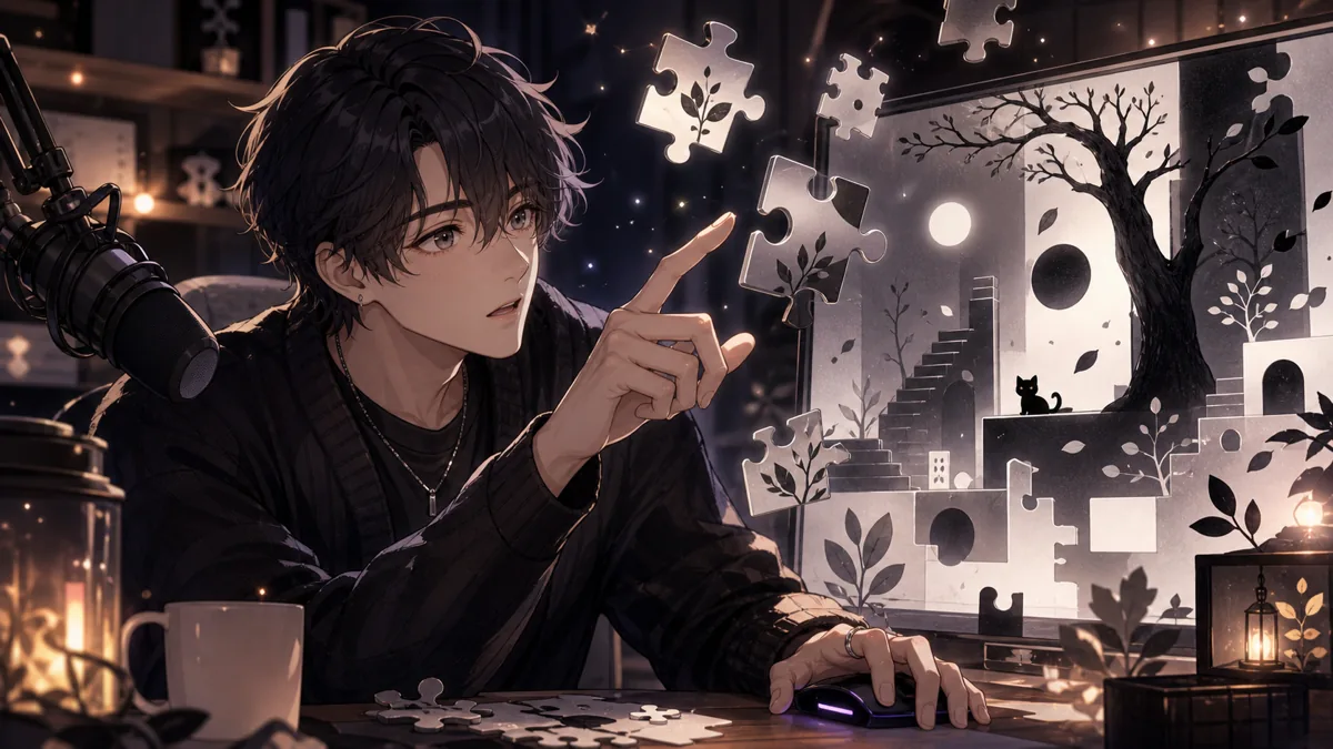 叶『HER TREES : PUZZLE DREAM』配信を再整理 白黒パズルの気持ちよさと終盤トークまで残る夜 のV-BUZZ独自アイキャッチ