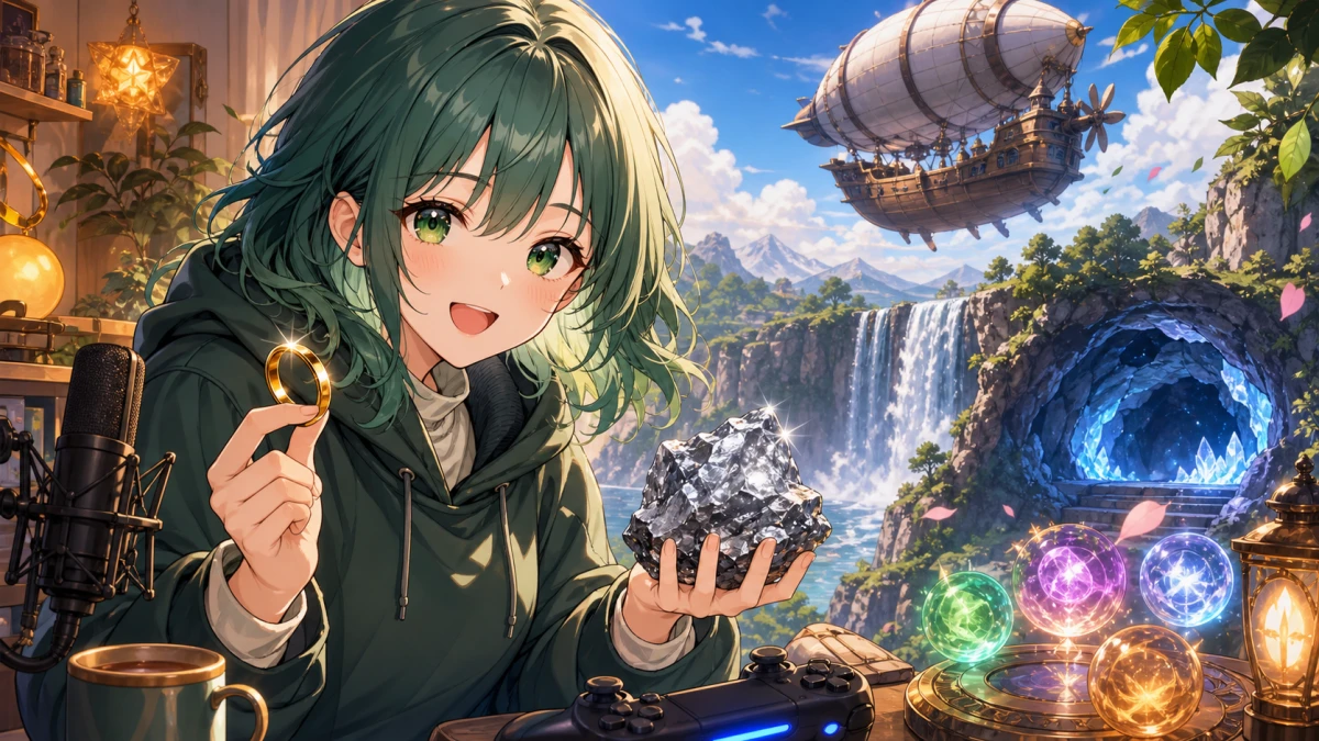 河崎翆『FF2』序盤、合言葉からミスリル探索へ セミテの滝、熟練度、大戦艦まで進んだ夜 のV-BUZZ独自アイキャッチ