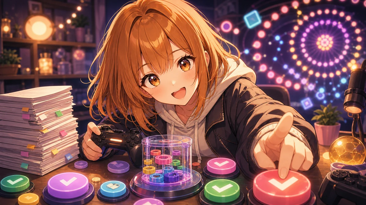 狐塚結月、『利用規約に同意したい』で規約を読みながら3時間半の長めゲーム配信 同意ボタン探しから終盤の連続ミニゲームまで粘る のV-BUZZ独自アイキャッチ