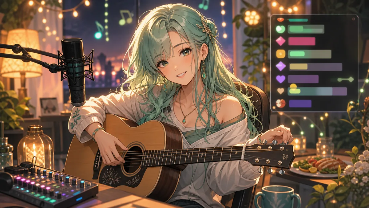 四季森ことり、弾き語り歌枠で『SUMMER SONG』『チェリー』 音量確認から夕飯前まで近い距離で聴ける回 のV-BUZZ独自アイキャッチ