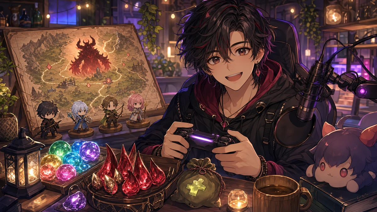黒狐のクロ『妖怪ウォッチバスターズ 白犬隊』縦型配信 赤鬼素材と鬼玉集めで次回の宿題が見えた準備回 のV-BUZZ独自アイキャッチ