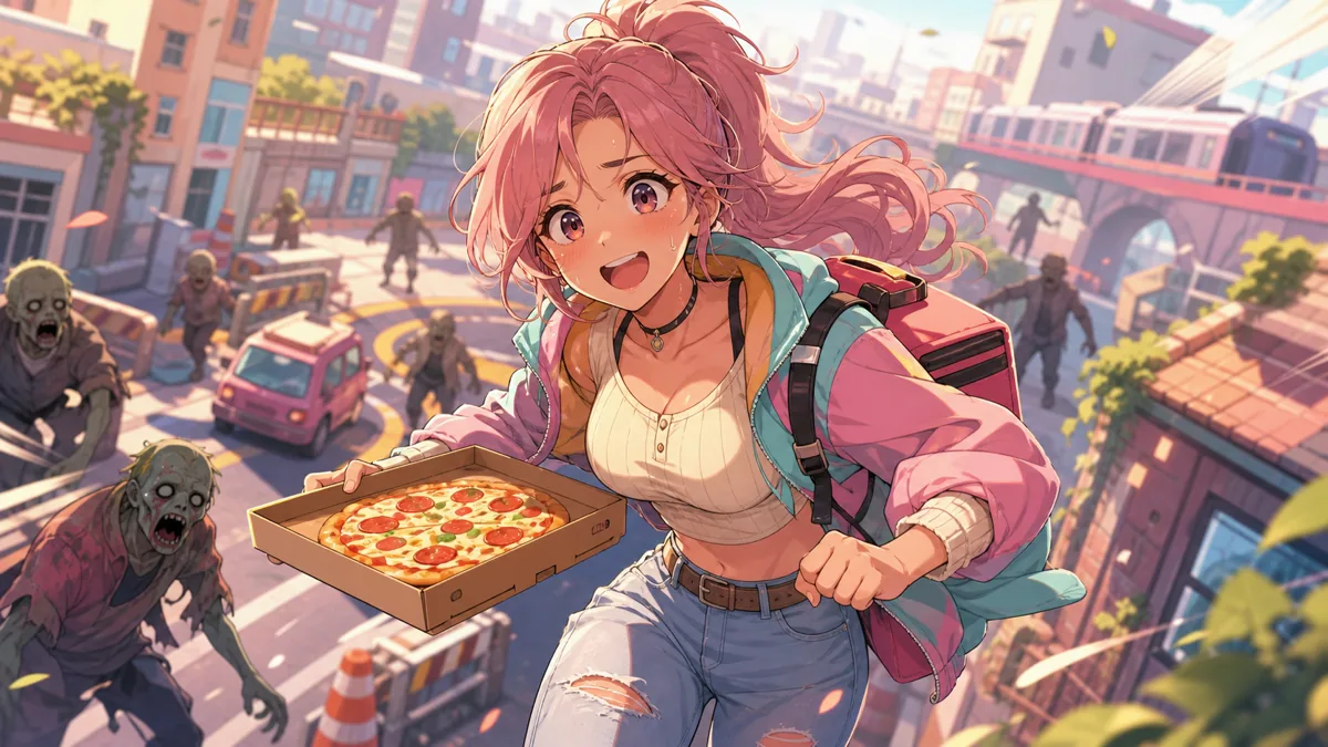 みりゃち、『Run Pizza Run』で治安最悪の街をピザ配達 ゾンビと車を避けながら配達完了まで粘った4時間 のV-BUZZ独自アイキャッチ