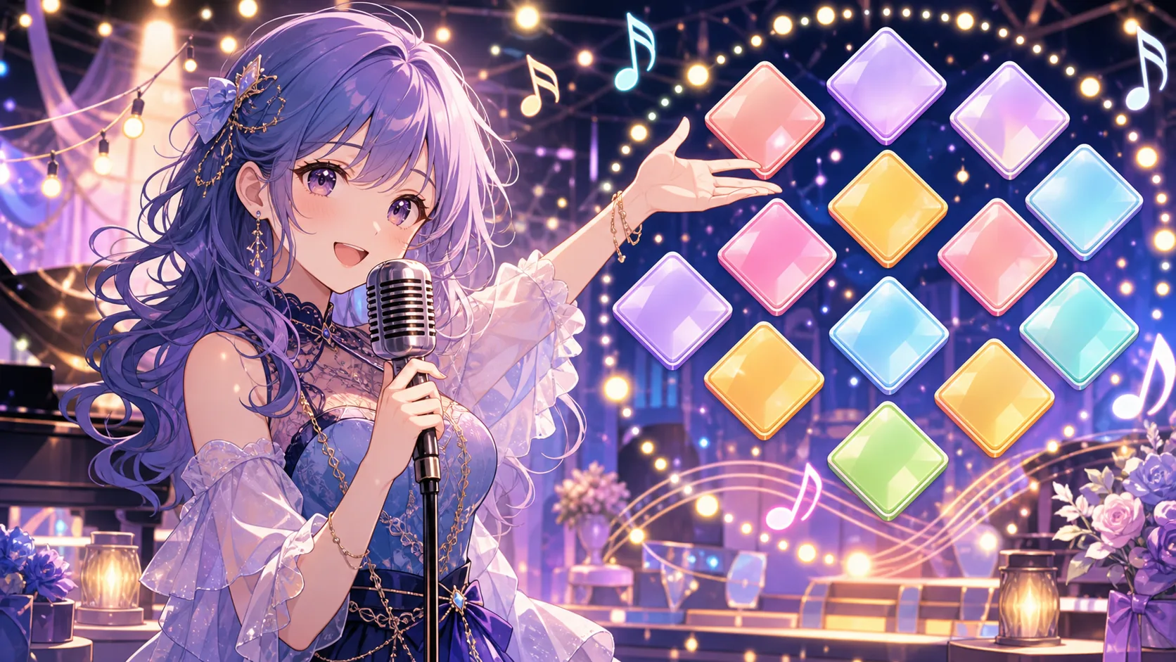デビュー10か月歌枠のセットリストをイメージしたオリジナルイラスト