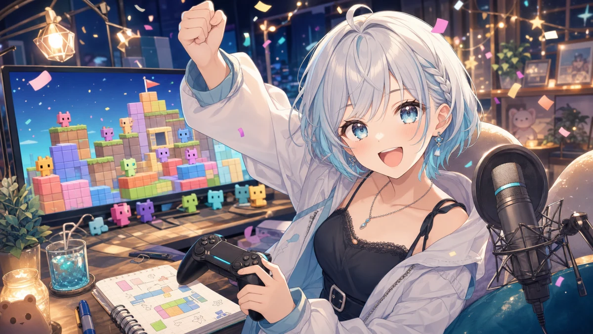 七㌨、『PICO PARK 2』参加型で全レベルクリア 2-4再挑戦から完結まで笑って進めた夜 のV-BUZZ独自アイキャッチ