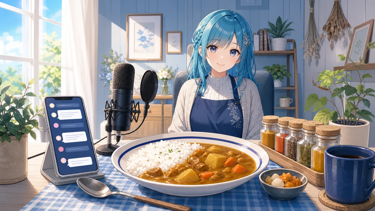 南予りゅうか、コラボカレーをリスナーと実食 スパイスの香りから皿洗いまで共有した朝の後日談 のV-BUZZ独自アイキャッチ
