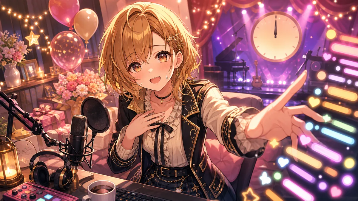 音乃瀬奏、誕生日前夜の雑談で本番直前の心境を共有 1stオリジナル曲『GREATEST』も4月21日0時配信へ のV-BUZZ独自アイキャッチ