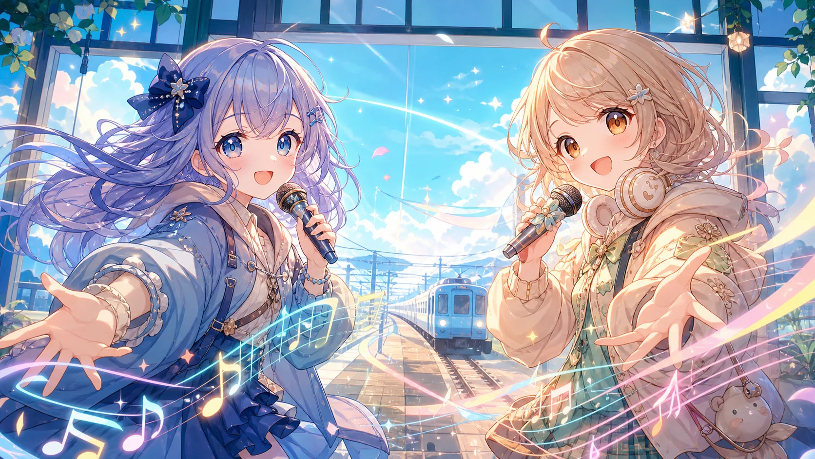 音乃瀬奏×町田ちま『空奏列車』カバーを聴く 初コラボで重なる声と青いMV のV-BUZZ独自アイキャッチ