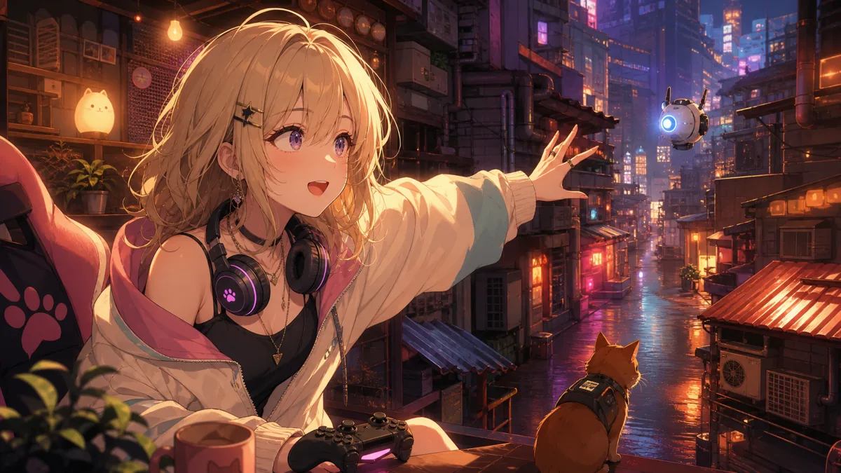 音乃瀬奏『Stray』初見実況、迷子の猫になって街を進む 景色への反応と小さな発見が重なった夜 のV-BUZZ独自アイキャッチ
