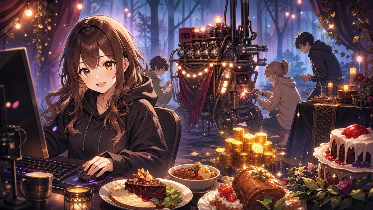 桜桃みくも『Dead by Daylight』10周年イベント参加型、Black Banquetの食材効果と発電判断を試した5時間 のV-BUZZ独自アイキャッチ