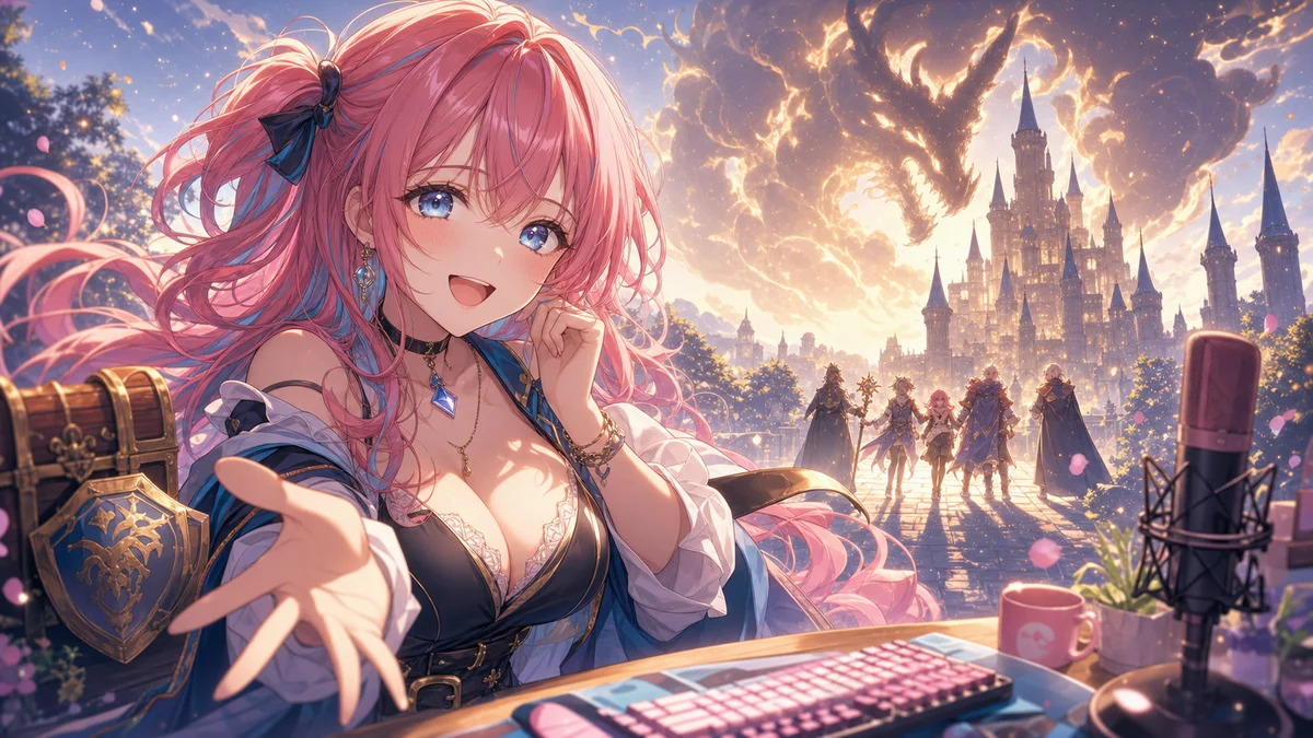 桜桃みくも『ドラゴンクエストヒーローズ』第4夜 ヘルムード、闇竜、クリア後の寂しさまで走り切った最終回 のV-BUZZ独自アイキャッチ