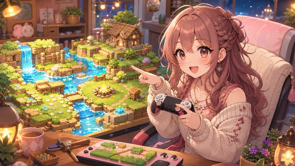 桜桃みくも『ぽこあポケモン』初回配信 水場づくりからポケモンセンター準備まで、島を少しずつ住みやすくした6時間半 のV-BUZZ独自アイキャッチ