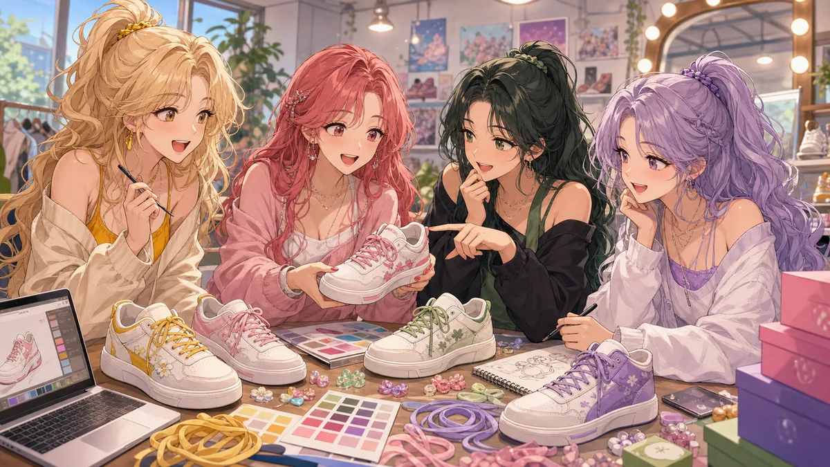 ReGLOSS公式企画「靴作ってみた」公開 4人の“推し靴”づくりに好みが出る のV-BUZZ独自アイキャッチ