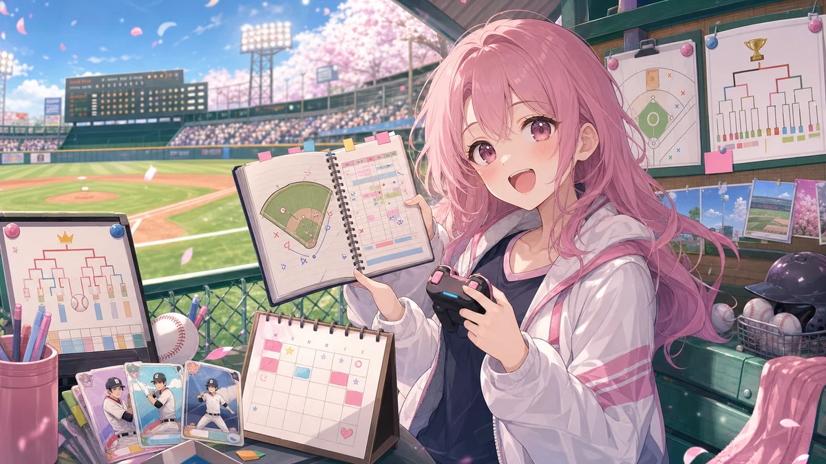 さくらみこ『パワプロ2026』栄冠ナイン1年目夏、合宿から甲子園へ 新・桜咲高校が魔物と粘りで勝ち進んだ約7時間 のV-BUZZ独自アイキャッチ