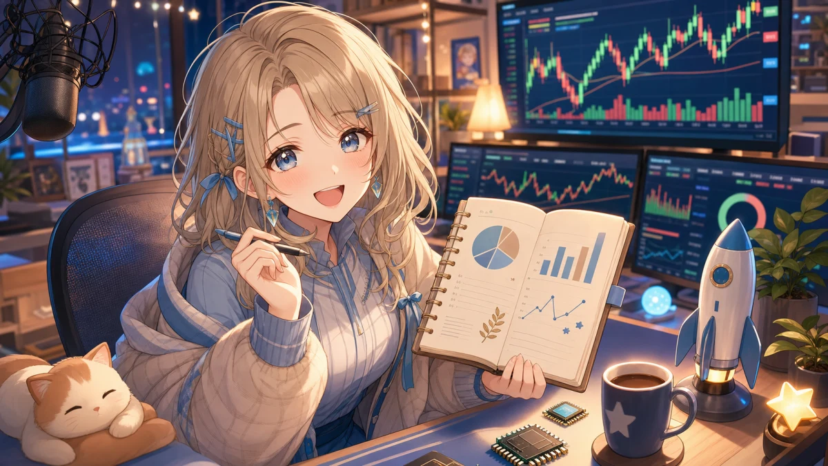 千両路りあ、6月の株運用結果を報告 プラス5万6974円から半導体・宇宙関連の反省まで整理した夜 のV-BUZZ独自アイキャッチ