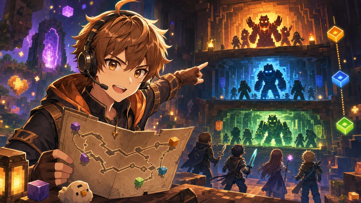 渋谷ハル、DoZ序盤1〜3層を35分で整理 助っ人合流まで見えるMinecraft編集動画 のV-BUZZ独自アイキャッチ