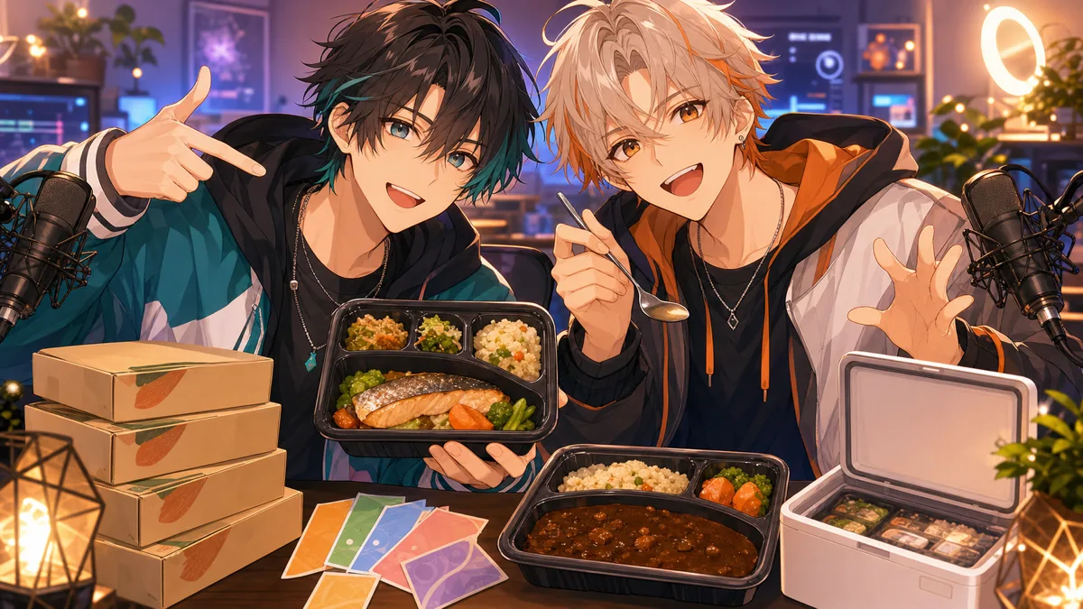 渋谷ハル、白雪レイドとnoshを実食レビュー 初ナッシュの反応とコラボクーポンを約1時間で紹介 のV-BUZZ独自アイキャッチ