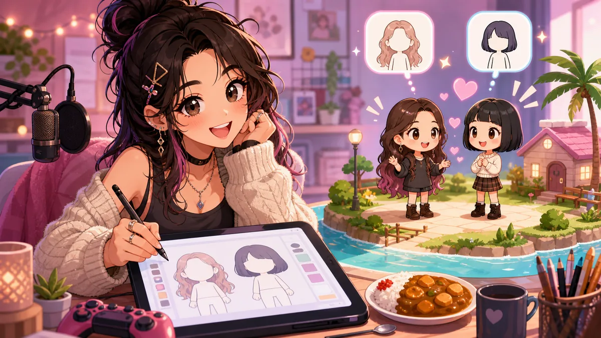 しぐれうい、『トモダチコレクション』初回配信で“ういうラブリー島”開幕 大空スバル作りに愛情が止まらない回 のV-BUZZ独自アイキャッチ