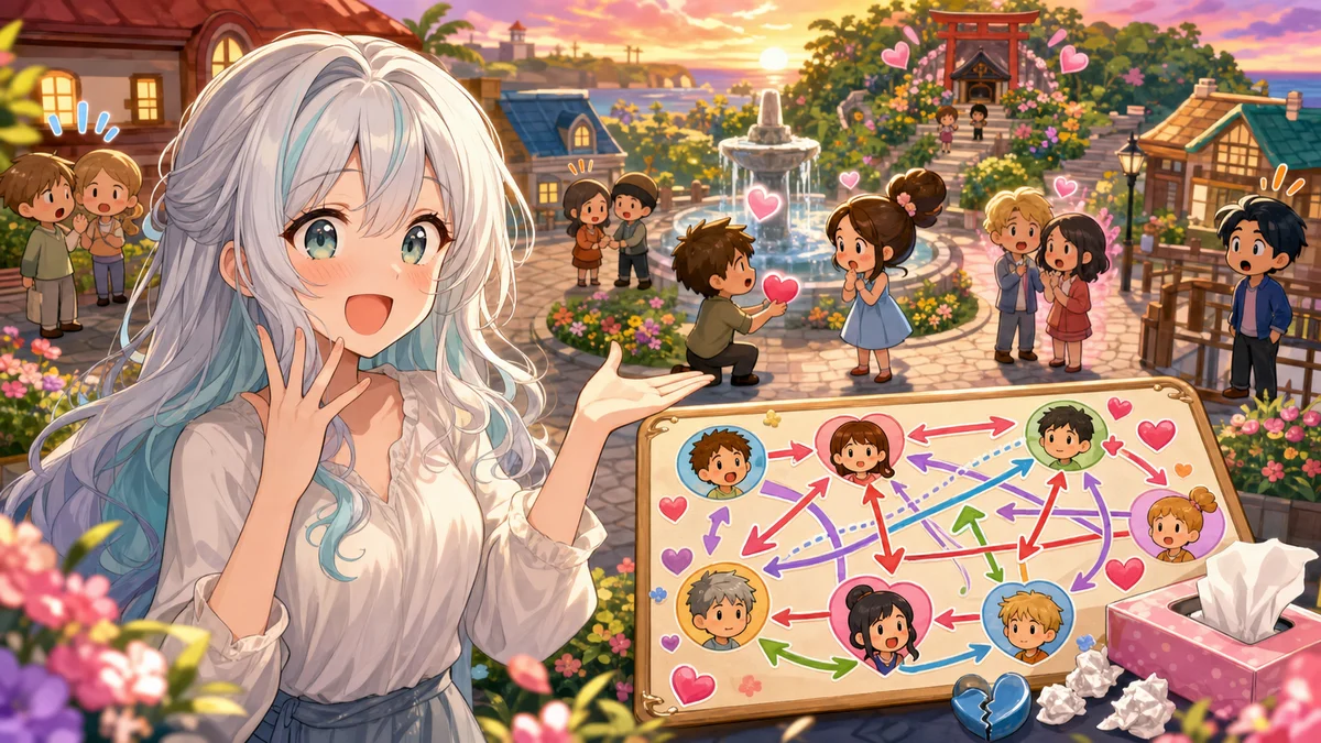 白上フブキ、『トモダチコレクション』で大恋愛時代に突入 ミオ争奪戦と告白ラッシュで島が一気に騒がしく のV-BUZZ独自アイキャッチ