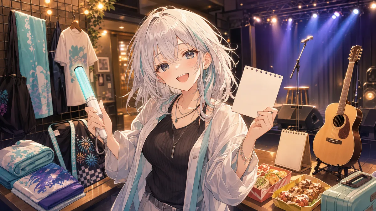 白玖ウタノ、ファンミーティング直前の楽しみ方講座を配信 物販案内からコール練習まで丁寧に確認 のV-BUZZ独自アイキャッチ