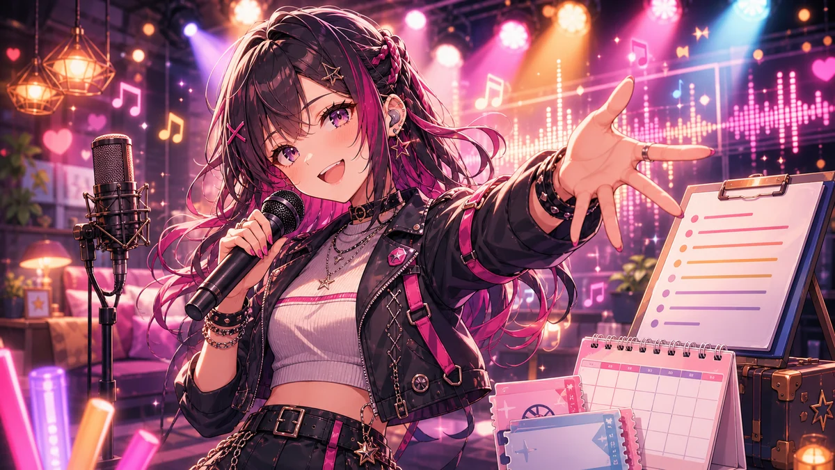 白玖ウタノ、LiSA縛り歌枠でポップとロックを往復 終盤には次の選曲案とツアー案内も のV-BUZZ独自アイキャッチ