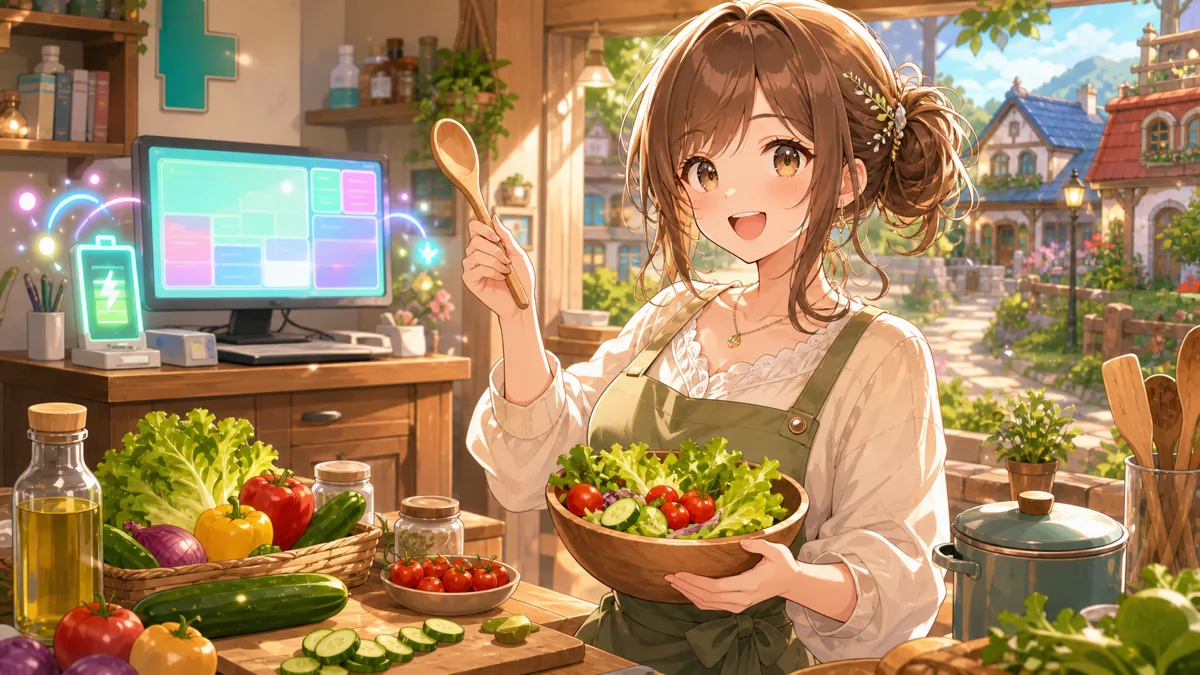 ポケセン復旧と料理解放で暮らしの機能が増えるイメージ