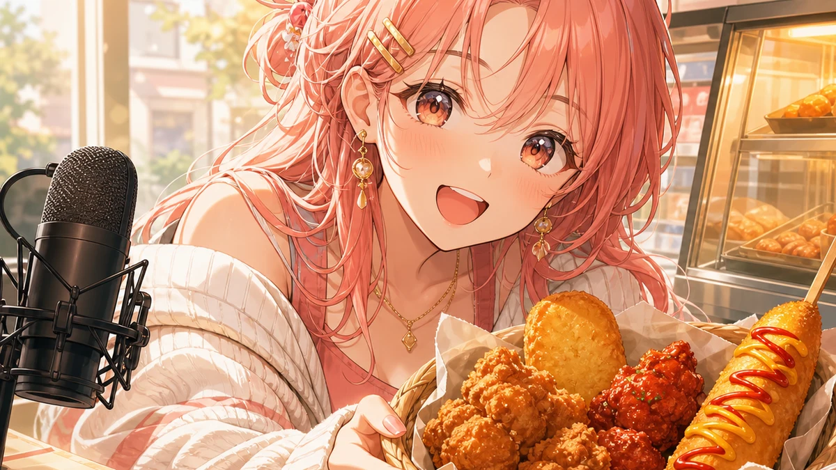 すあお嬢、朝雑談でコンビニのホットスナック談義 Lチキレッド派からアメリカンドッグまで のV-BUZZ独自アイキャッチ