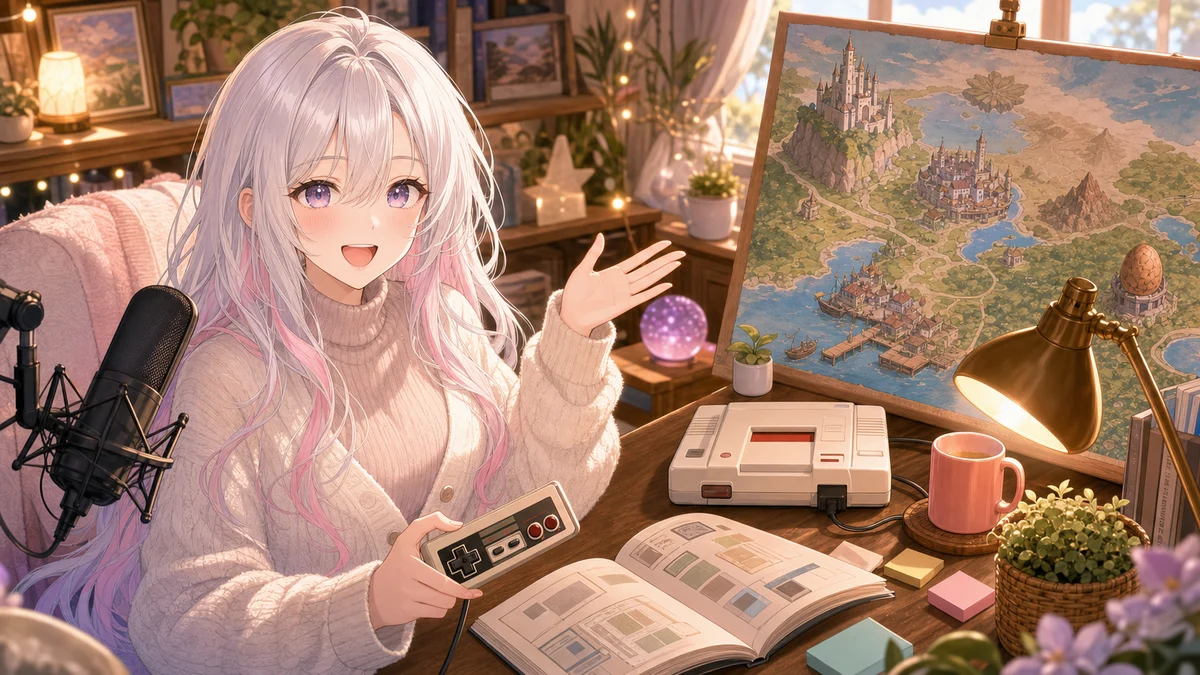 周防パトラ『ドラゴンスレイヤー英雄伝説』初回、PCエンジン版RPGを説明書片手に第3章へ のV-BUZZ独自アイキャッチ