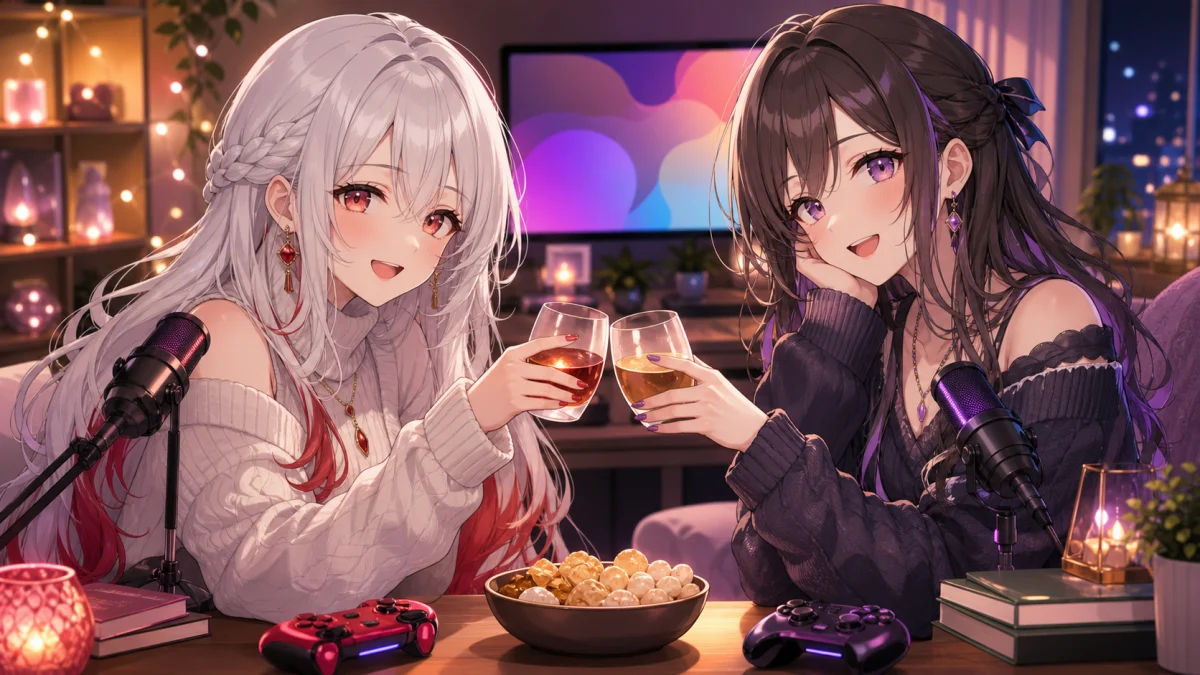 周防パトラ×早瀬走『パト走』初対談 緊張の乾杯から箱と個人勢の話、ゲーム・漫画談義まで のV-BUZZ独自アイキャッチ