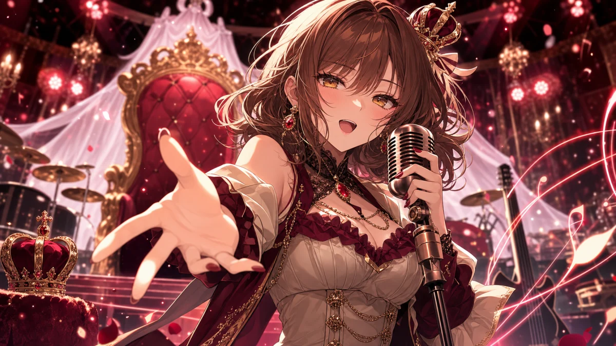 橘ひなの『KING』カバー公開 玉座モチーフと歌声で短尺MVを締める のV-BUZZ独自アイキャッチ