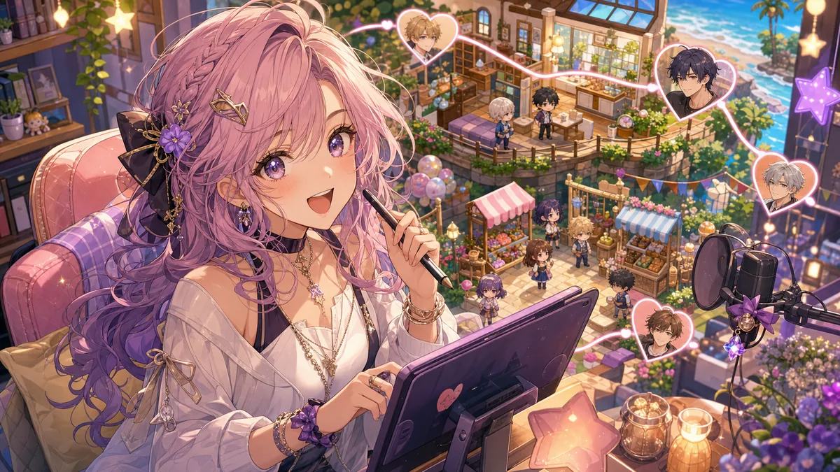 橘ひなの、『トモコレ』2回目でぶいすぽメンバーと配信者を続々追加 市場オープンと恋愛イベントで島が一気ににぎやかに のV-BUZZ独自アイキャッチ