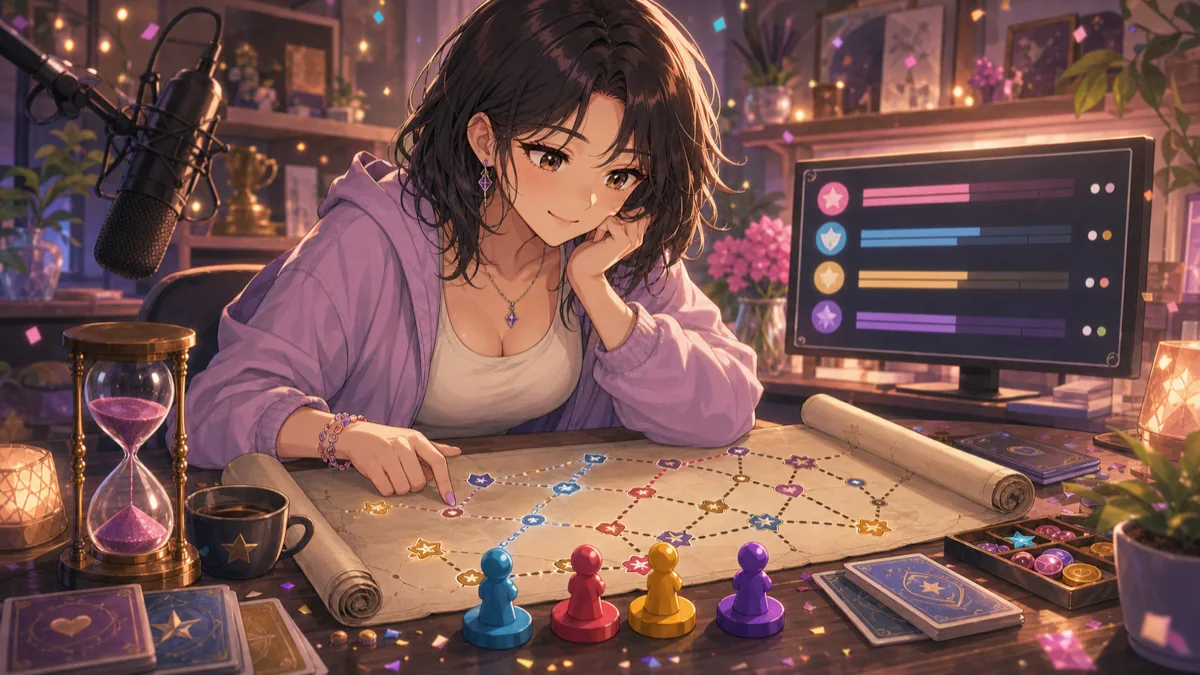 A2 31階の結果後にチームで振り返るカードゲーム大会のイメージ