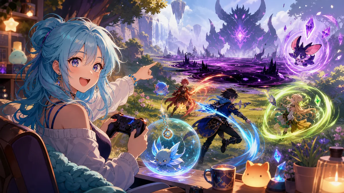 兎田ぺこら、『モンギル:STAR DIVE』PR配信で新作アクションRPGを体験 仲間集めとスラキング戦まで一気に紹介 のV-BUZZ独自アイキャッチ