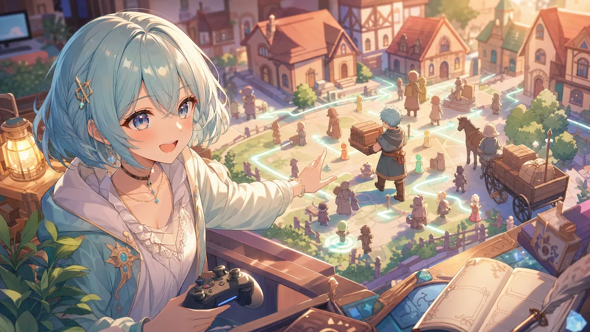 町の避難誘導を明るく支えるオリジナル女性キャラクターのイメージ