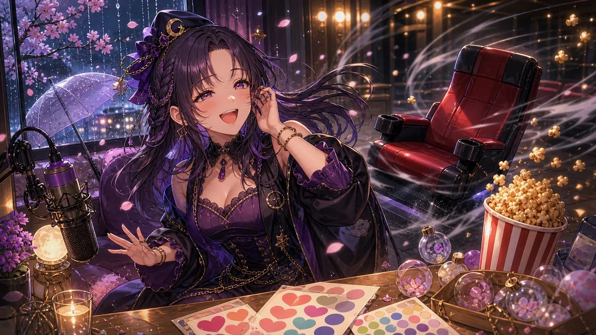 夜見れな、短め雑談でコナン4DX初体験を振り返る 雨続きの4月からGWと深夜フレンズまで のV-BUZZ独自アイキャッチ
