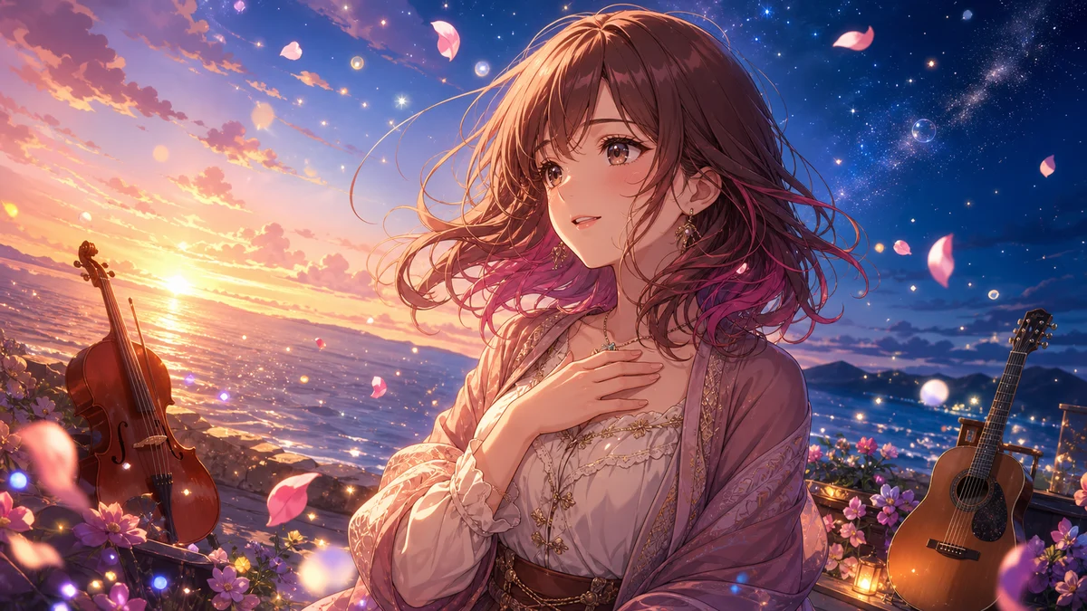 YOSHIKA、オリジナルMV『命巡』公開 弦の響きと青い光で命の巡りを描く のV-BUZZ独自アイキャッチ