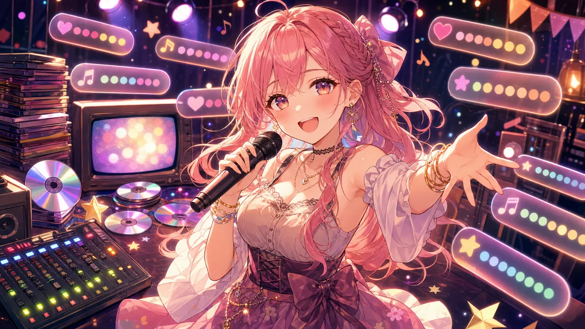 結城さくな、アニソン老人会歌枠でリクエスト曲を次々披露 ラブライブ!からタイプ:ワイルドまで懐かしさでつなぐ2時間 のV-BUZZ独自アイキャッチ